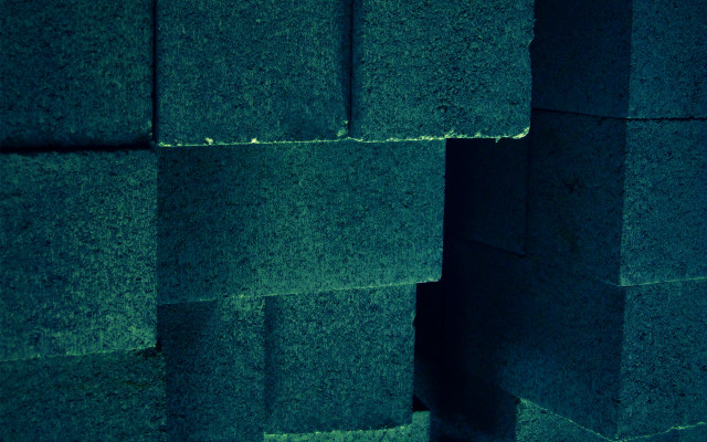 Concrete wall blue light clock free wallpaper - medium preview image