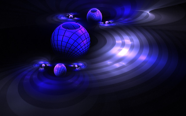Blue vase spiral glowing shiny free wallpaper - medium preview image