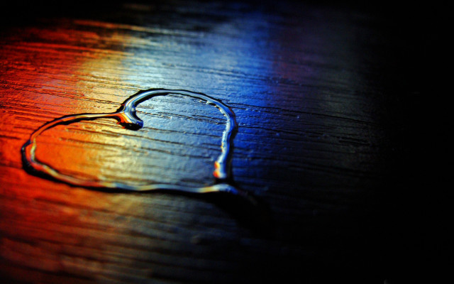 Heart rainbow light wooden table #2 free wallpaper - medium preview image