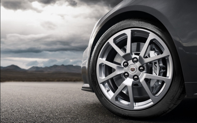 Car wheel mountains clouds clock free wallpaper - medium preview image