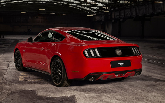 Red mustang garage roof rack free wallpaper - medium preview image