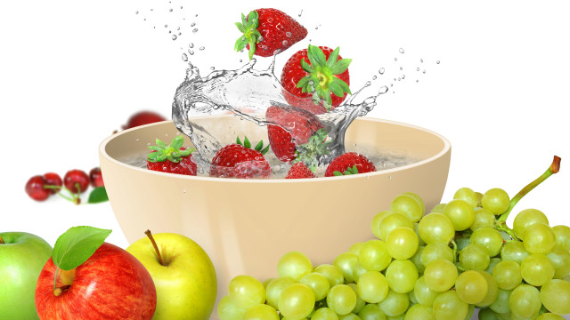 Fruit water splash berries closeup free wallpaper - medium preview image