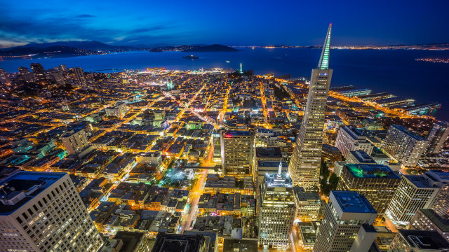 City night tower water ferris free wallpaper - medium preview image