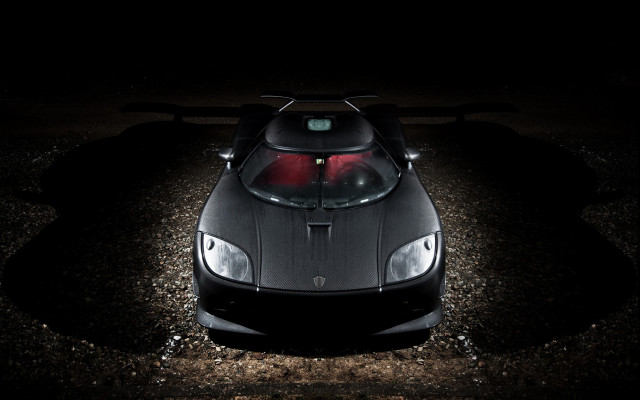 Black sports car dark open free wallpaper - medium preview image