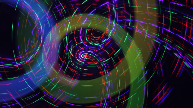 Colorful spiral light holography raytrace free wallpaper - medium preview image