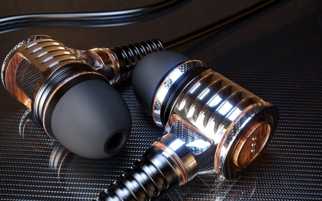 Shiny metal objects black cord free wallpaper - medium preview image