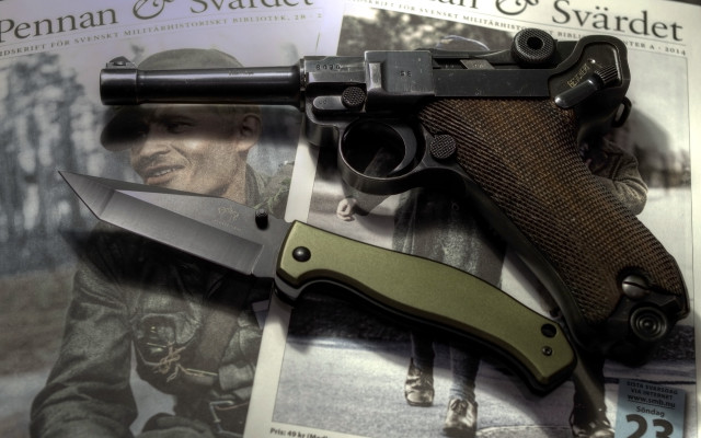 Gun knife magazine soldier 3d free wallpaper - medium preview image