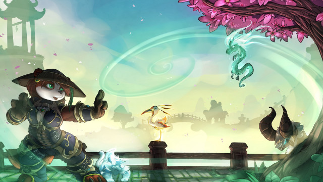 Cartoon character dragon bird tree free wallpaper - medium preview image