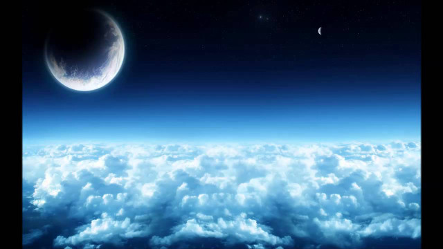 Earth moon night clouds fisheye free wallpaper - medium preview image