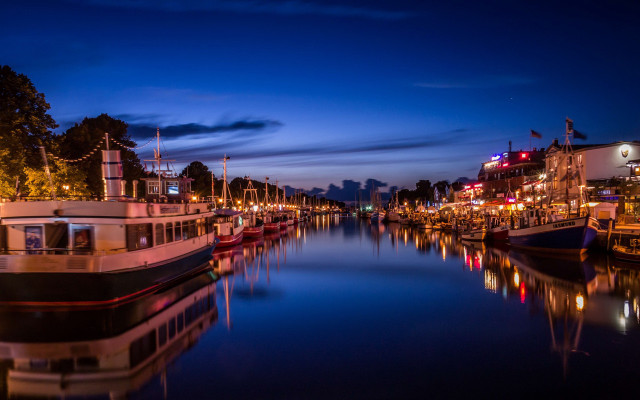 River city lights bridge night free wallpaper - medium preview image