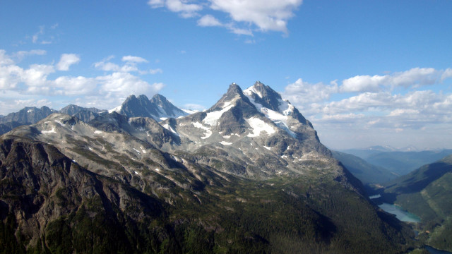 Mountain range lake clouds sky #2 free wallpaper - medium preview image