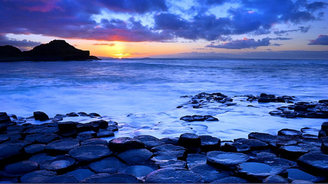 Sunset ocean rocks foreground rock free wallpaper - medium preview image