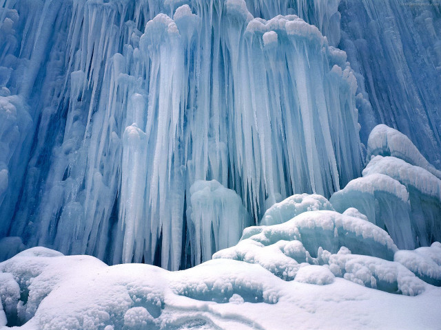 Ice cave mountain snow water free wallpaper - medium preview image