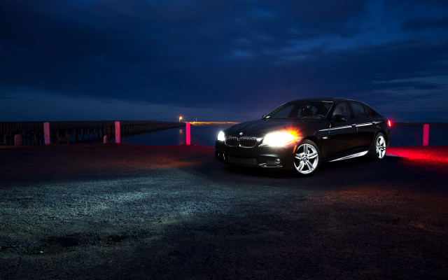 Car bridge night city lights #2 free wallpaper - medium preview image