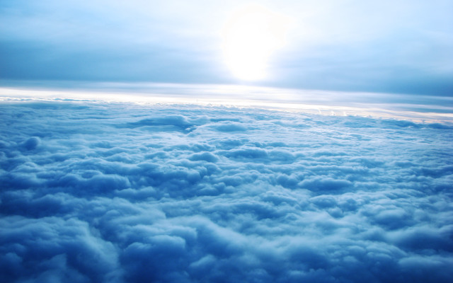 Sky clouds sun ocean shore free wallpaper - medium preview image