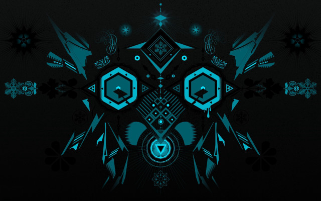 Black blue abstract hexagons stars free wallpaper - medium preview image