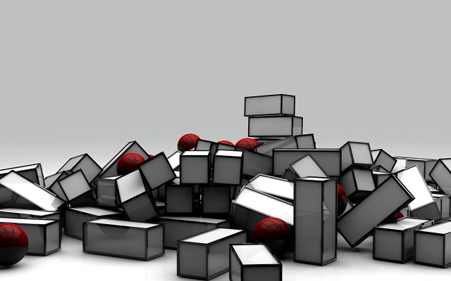 Cubes red ball modular constructivism free wallpaper - medium preview image