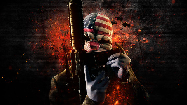 Gasmask man astronaut fire night free wallpaper - medium preview image