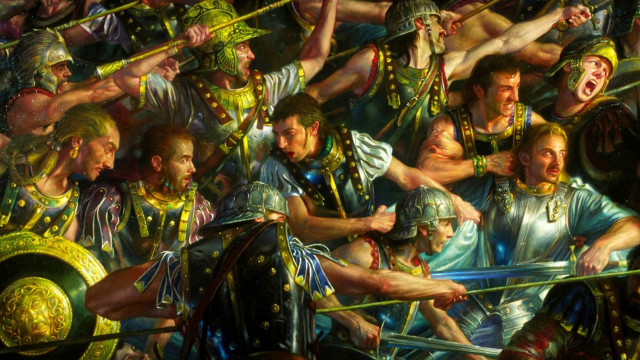 Armor men spear crowd classical free wallpaper - medium preview image