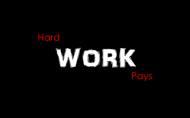 Work pays black background red free wallpaper - medium preview image