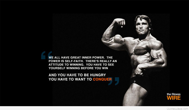 Muscular man bodybuilding motivation quote free wallpaper - medium preview image