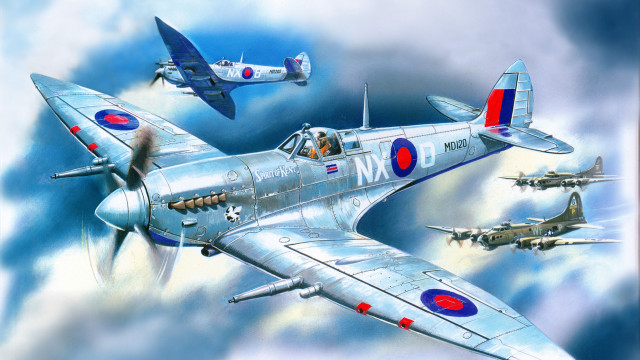 Fighter jets airbrush painting realistic free wallpaper - medium preview image