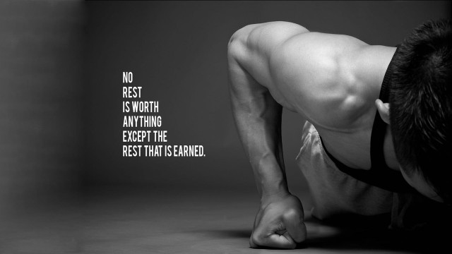 Man back pushup inspirational quote free wallpaper - medium preview image