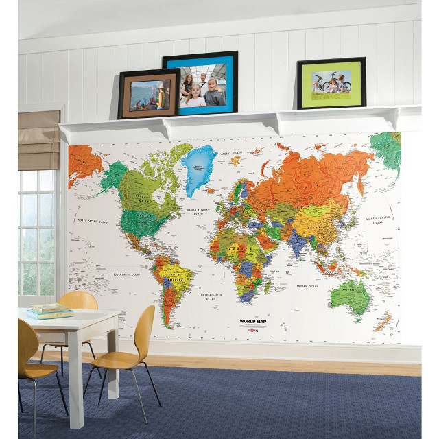 Wall map pictures table chairs free wallpaper - medium preview image