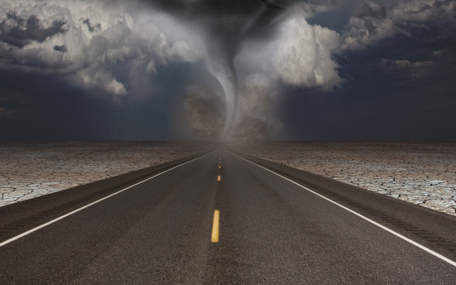 Tornado cloud highway stormy sunset free wallpaper - medium preview image