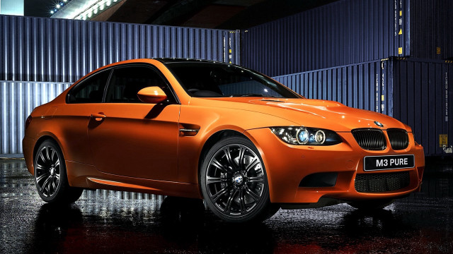 Bright orange car garage blue free wallpaper - medium preview image