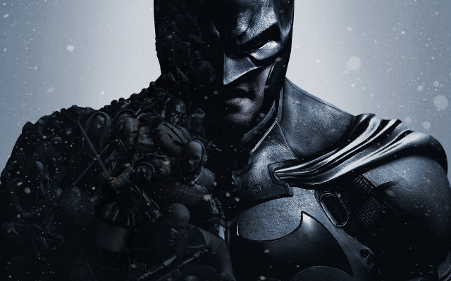 Batman snowy night aurora astronaut free wallpaper - medium preview image