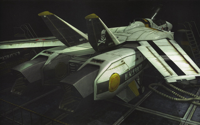 Futuristic fighter jet metal structure #2 free wallpaper - medium preview image