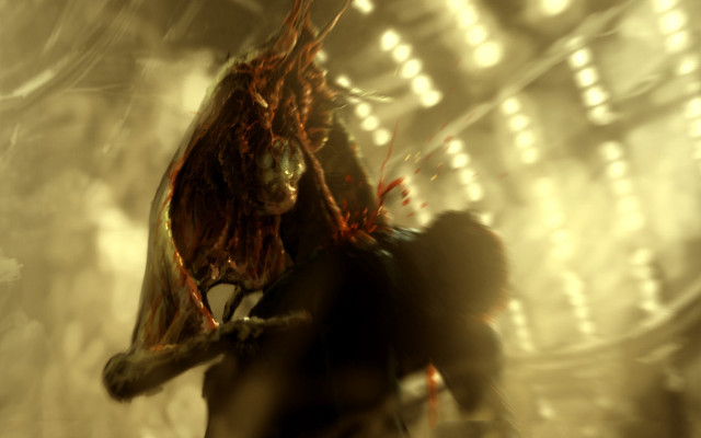 Man large bird shoulder biopunk free wallpaper - medium preview image