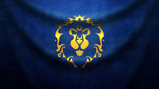 Blue gold lion emblem night free wallpaper - medium preview image