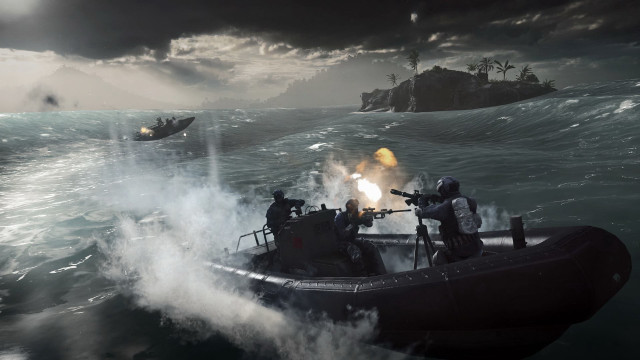 Group people boat guns military free wallpaper - medium preview image