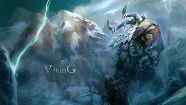 Giant horned creature mountain fantasy free wallpaper - medium preview image