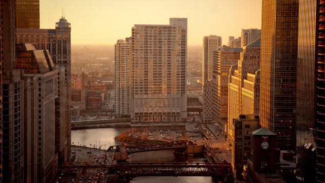 City bridge river sunset tokyo free wallpaper - medium preview image