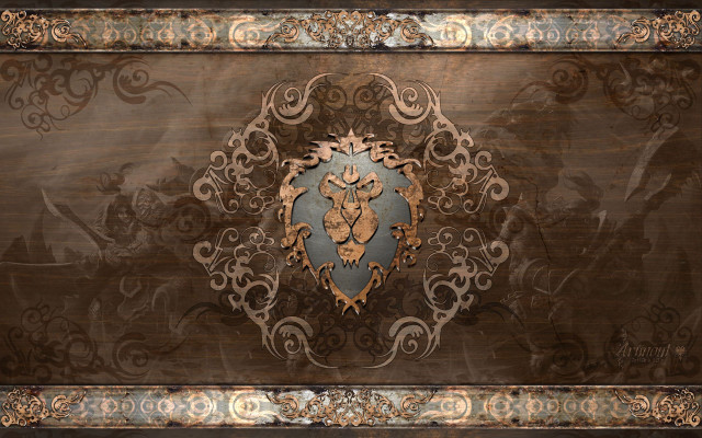 Decorative frame deer gold blue free wallpaper - medium preview image