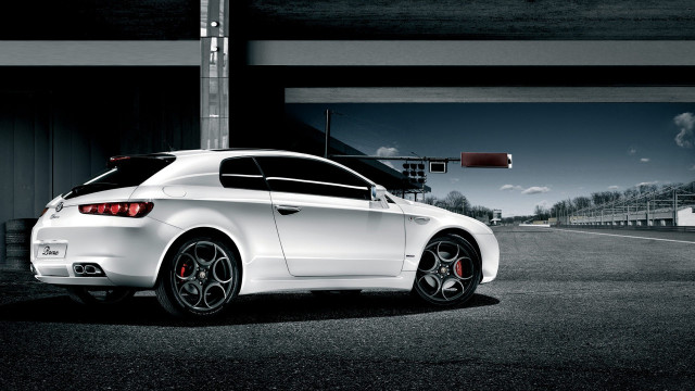 White car parking garage clock free wallpaper - medium preview image