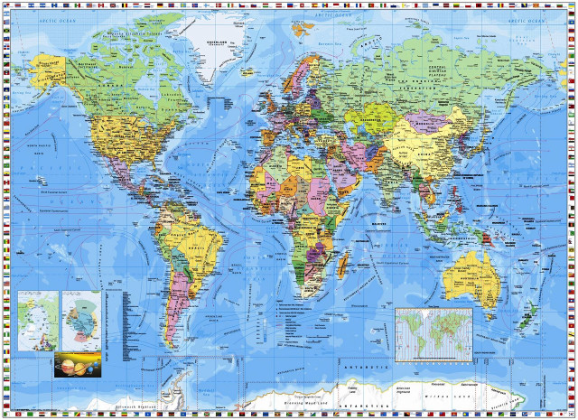 World map countries major cities #14 free wallpaper - medium preview image