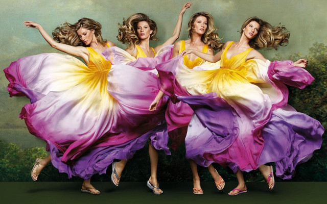 Dancing women renaissance fashion lachapelle free wallpaper - medium preview image