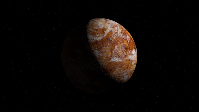 Planet starry sky aurora moon free wallpaper - medium preview image