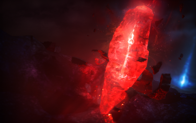 Red glowing object blue red free wallpaper - medium preview image