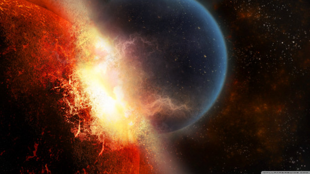 Black hole sky red yellow free wallpaper - medium preview image