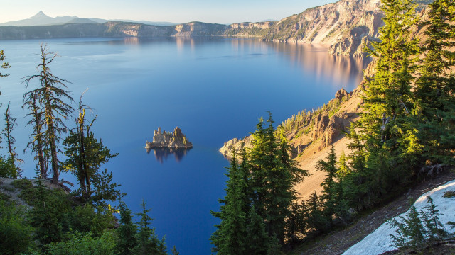 Lake mountains trees sky clouds #21 free wallpaper - medium preview image