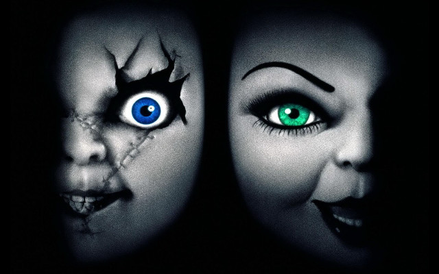Creepy green eyes gothic glowing free wallpaper - medium preview image