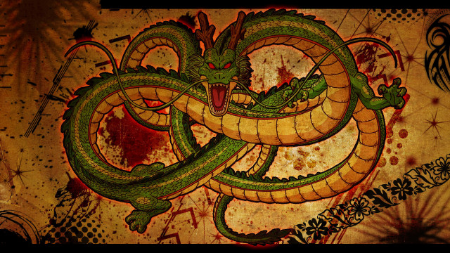 Green dragon red eyes black free wallpaper - medium preview image