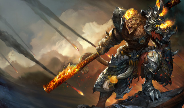 Man sword demon arm battle free wallpaper - medium preview image