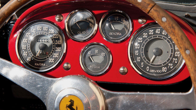 Car dashboard red gauges photorealism free wallpaper - medium preview image