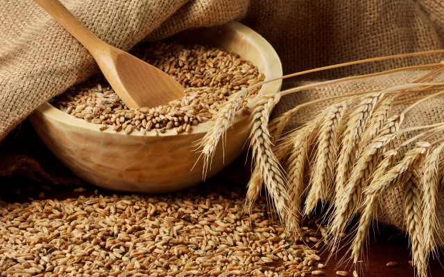 Wooden spoon wheat sack grain free wallpaper - medium preview image